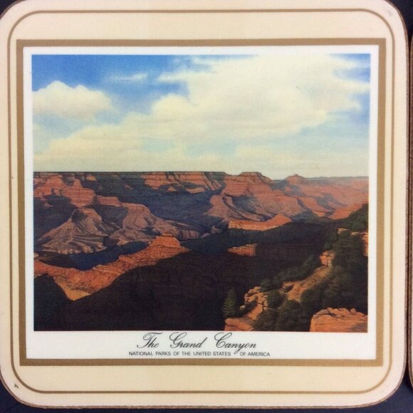 Pimpernel The Grand Canyon Coasters Set Of 6 Cork Backed Made in England - Picture 2 of 3